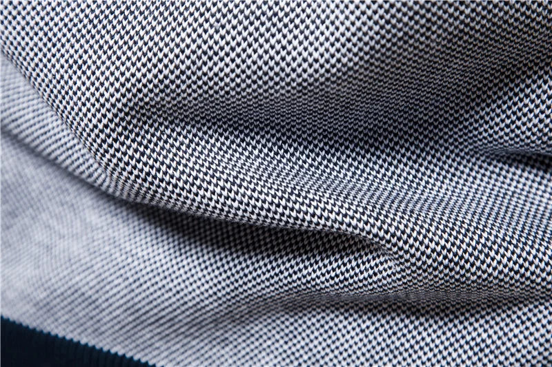 Spliced Cotton Sweater Cardigan