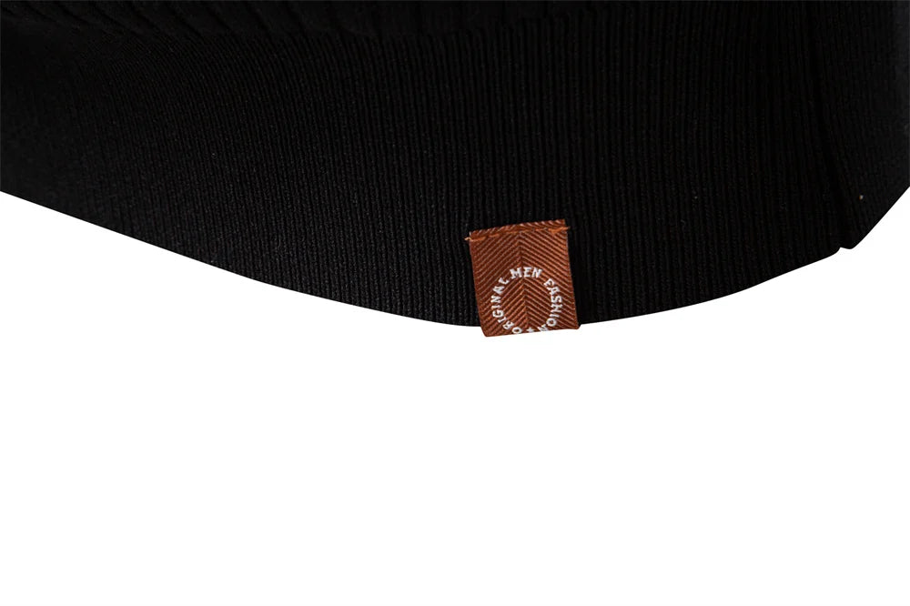 Long Sleeve Button Placket Polo Shirt Men