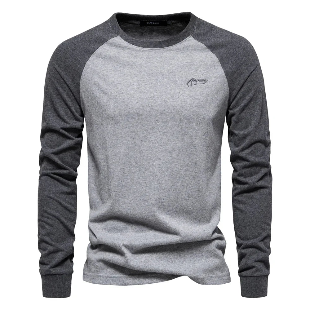Strets & Hill Casual Men's Long Sleeve Cotton T-Shirt