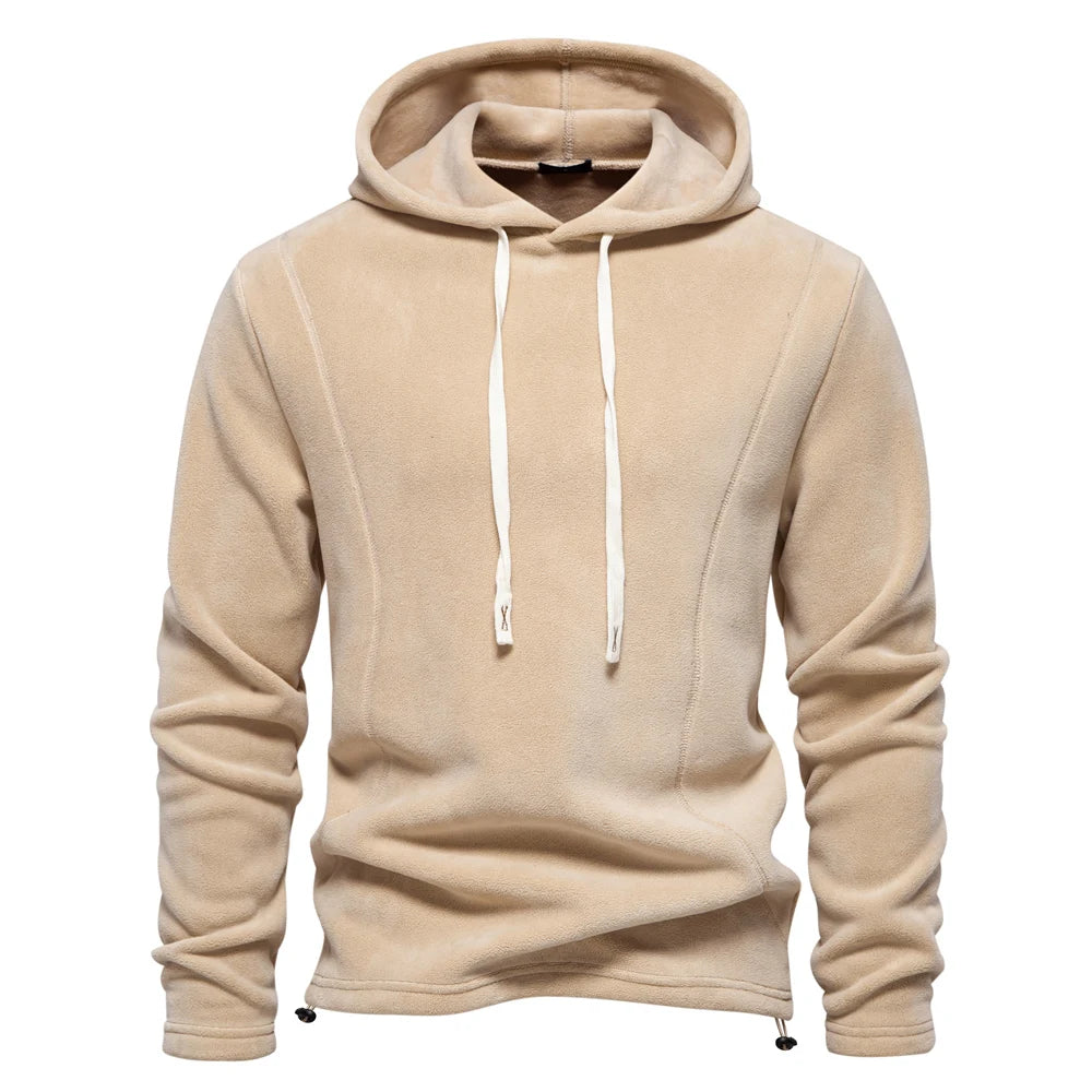 Autumn Winter Solid Fleece Hoodie