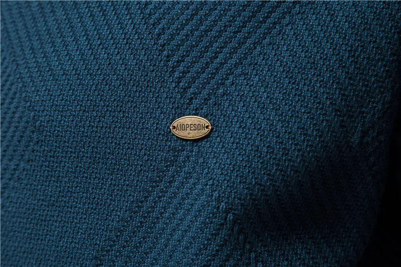 Argyle Solid Color Casual Cardigan