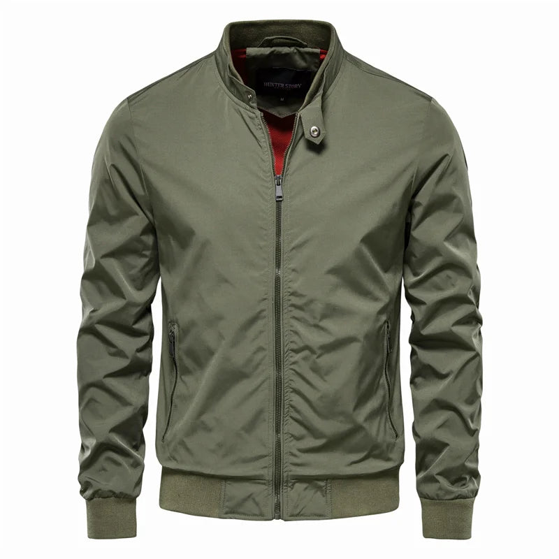 Casual Baseball Jacket with Collar