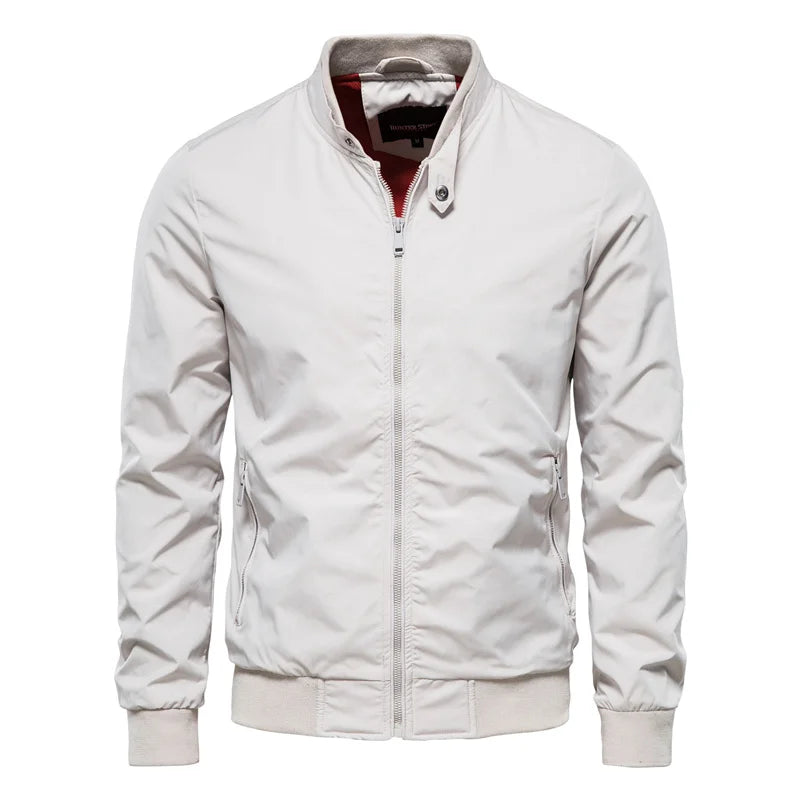 Casual Baseball Jacket with Collar