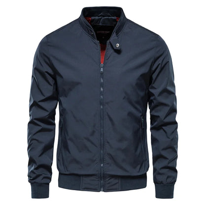 Casual Baseball Jacket with Collar