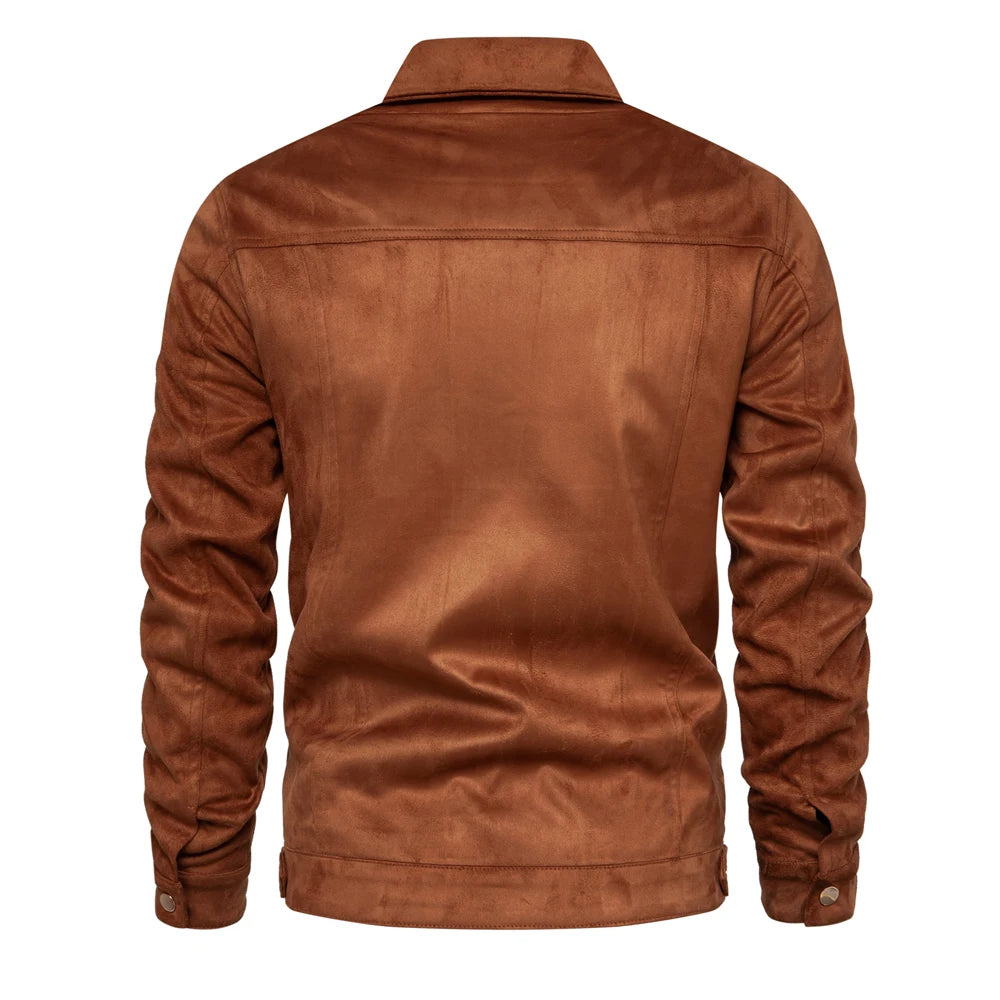 Strets & Hill Men's Suede Leather Jacket for Autumn Style