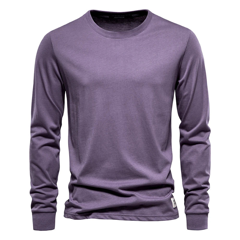 Casual O-neck Long Sleeved Shirt