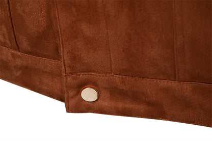 Strets & Hill Men's Suede Leather Jacket for Autumn Style