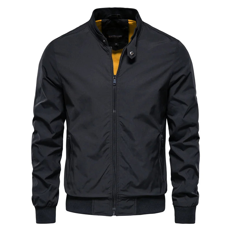 Casual Baseball Jacket with Collar