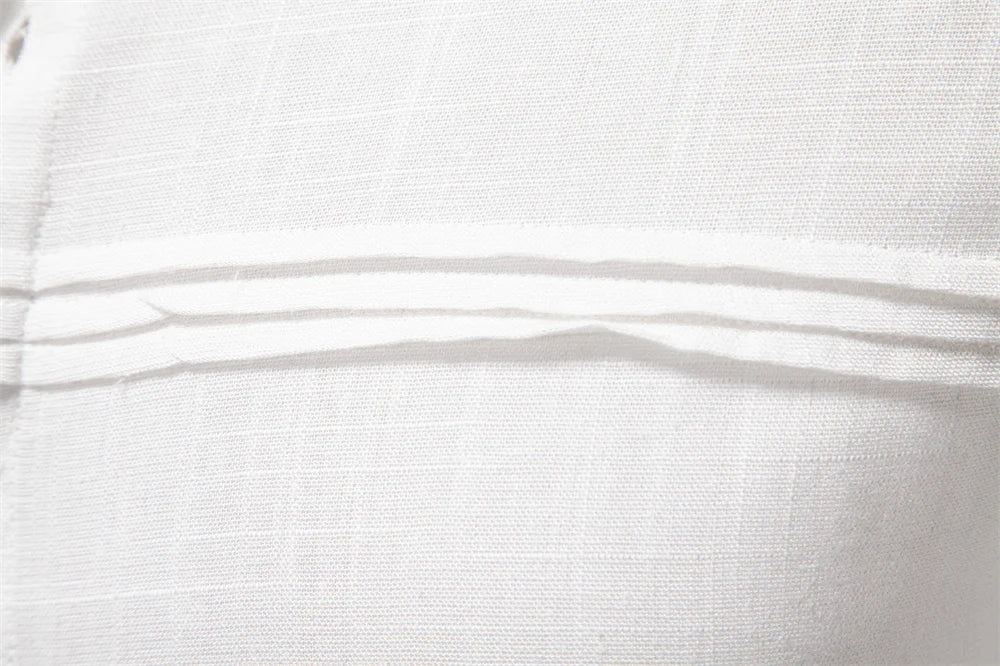 Strets & Hill Men's Casual Linen Long Sleeve Button-Down Shirt