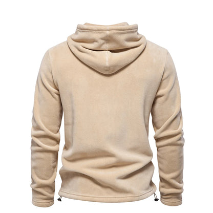 Autumn Winter Solid Fleece Hoodie