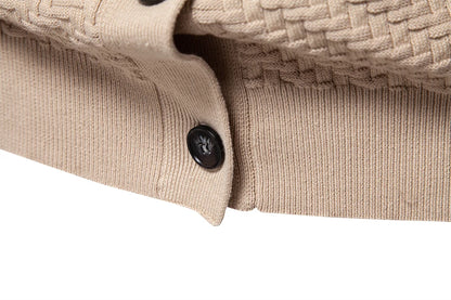 V-Neck Button-Up Cotton Cardigan