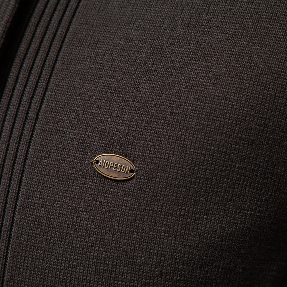 Strets &amp; Hill メンズ 冬用コットンカーディガンセーター スタイリッシュ