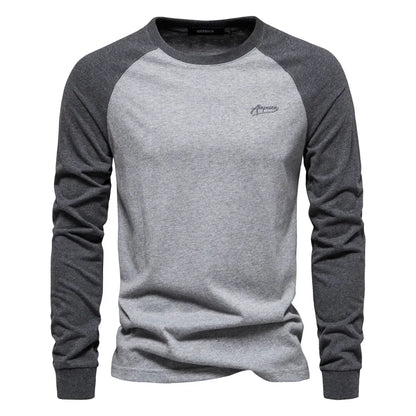 Strets & Hill Casual Men's Long Sleeve Cotton T-Shirt