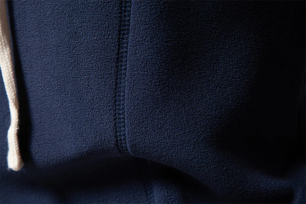 Autumn Winter Solid Fleece Hoodie