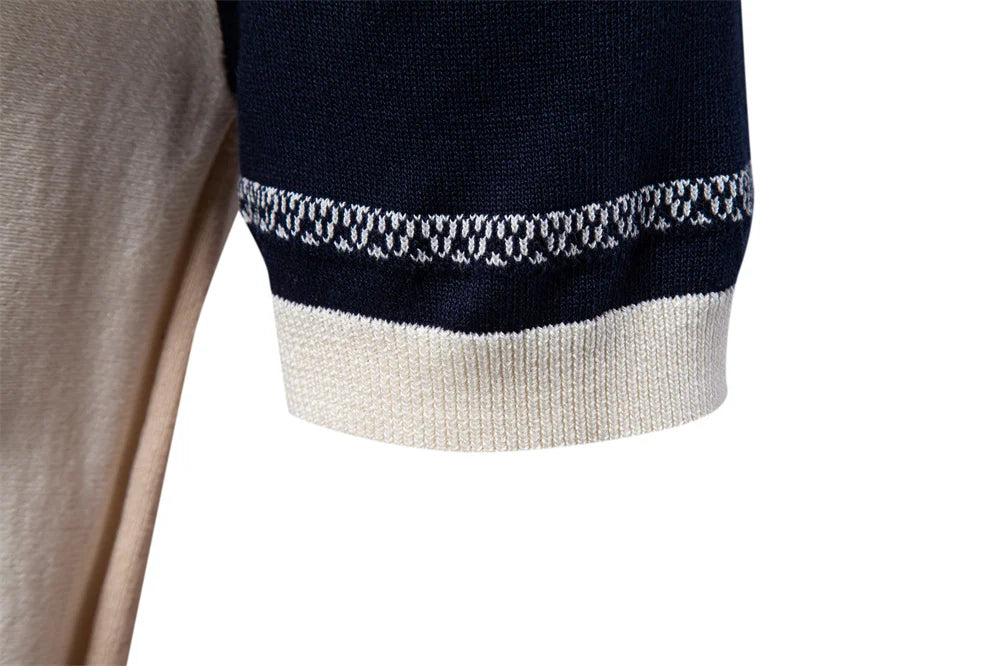 Strets & Hill Men's Lightweight Striped Polo Shirt for Summer