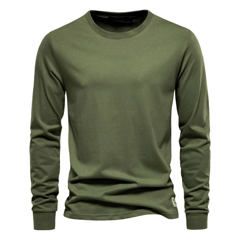 Casual O-neck Long Sleeved Shirt