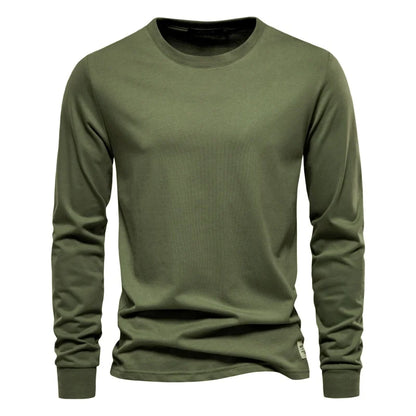 Casual O-neck Long Sleeved Shirt