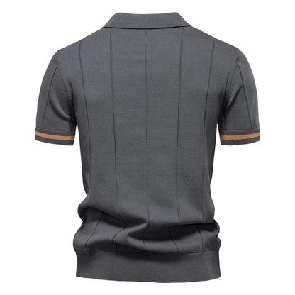 Slim Fit Zipper Polo Shirt