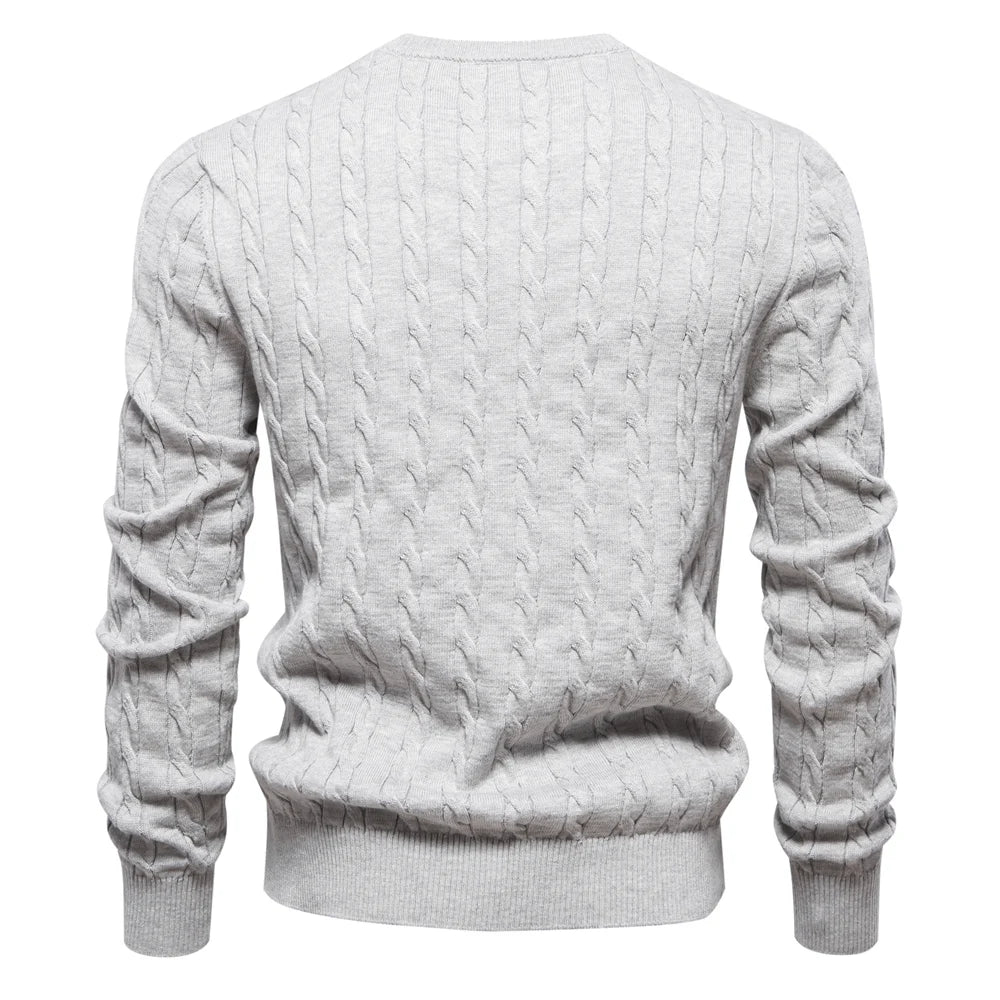 Strets & Hill Giraffe Knitted Sweater for Men, Cozy Style