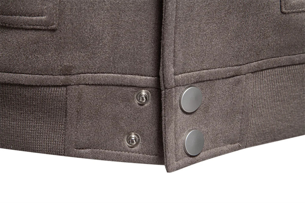 Strets & Hill Men's Suede Bomber Jacket for Casual Style