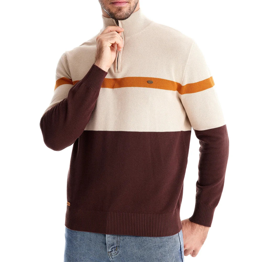 Strets & Hill Striped Cotton Sweater for Cozy Autumn Days