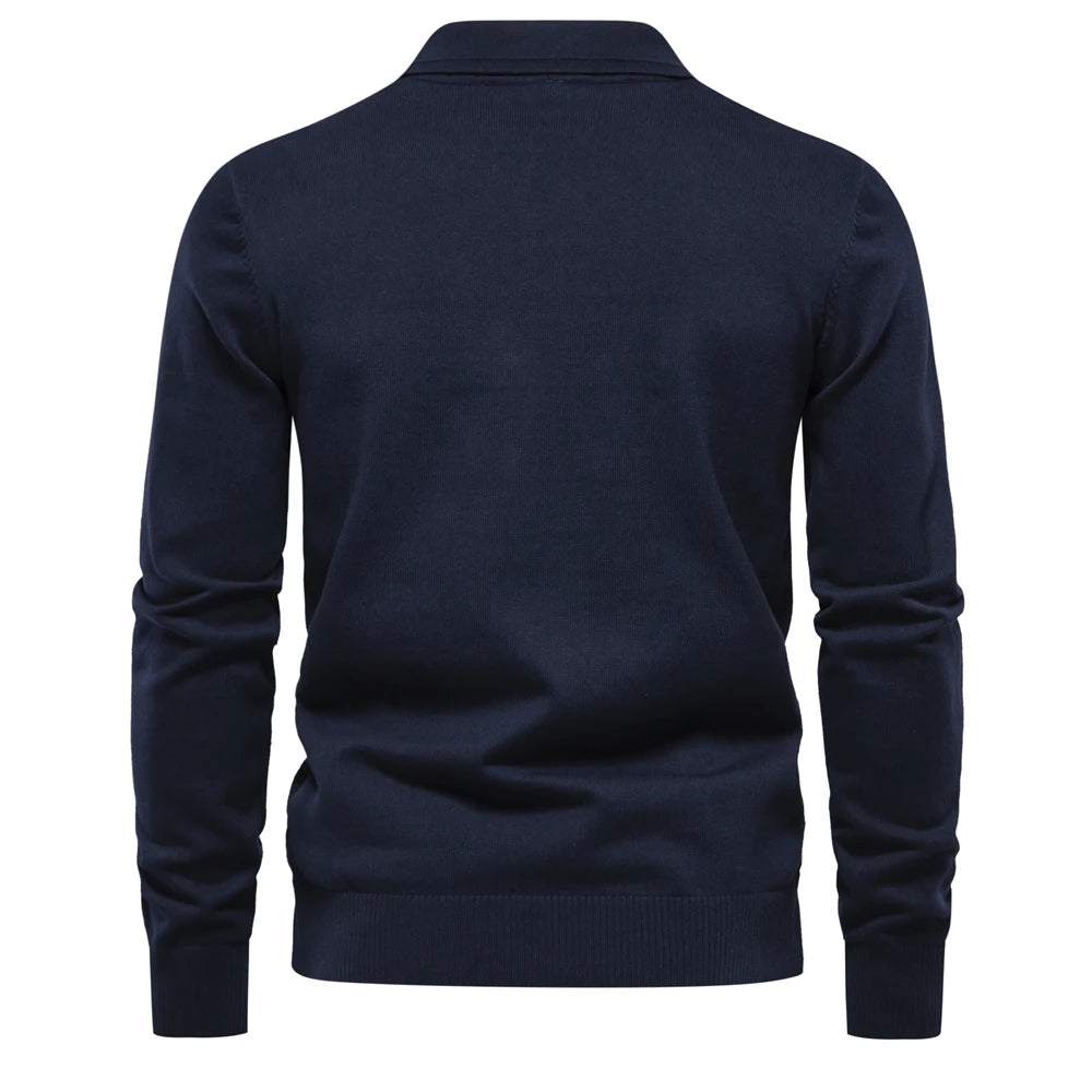 Strets & Hill Men’s Cotton Polo Sweater for Casual Elegance