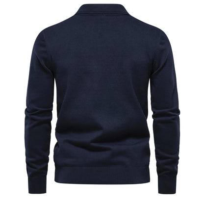 Strets & Hill Men’s Cotton Polo Sweater for Casual Elegance