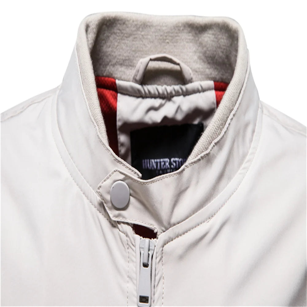 Casual Baseball Jacket with Collar