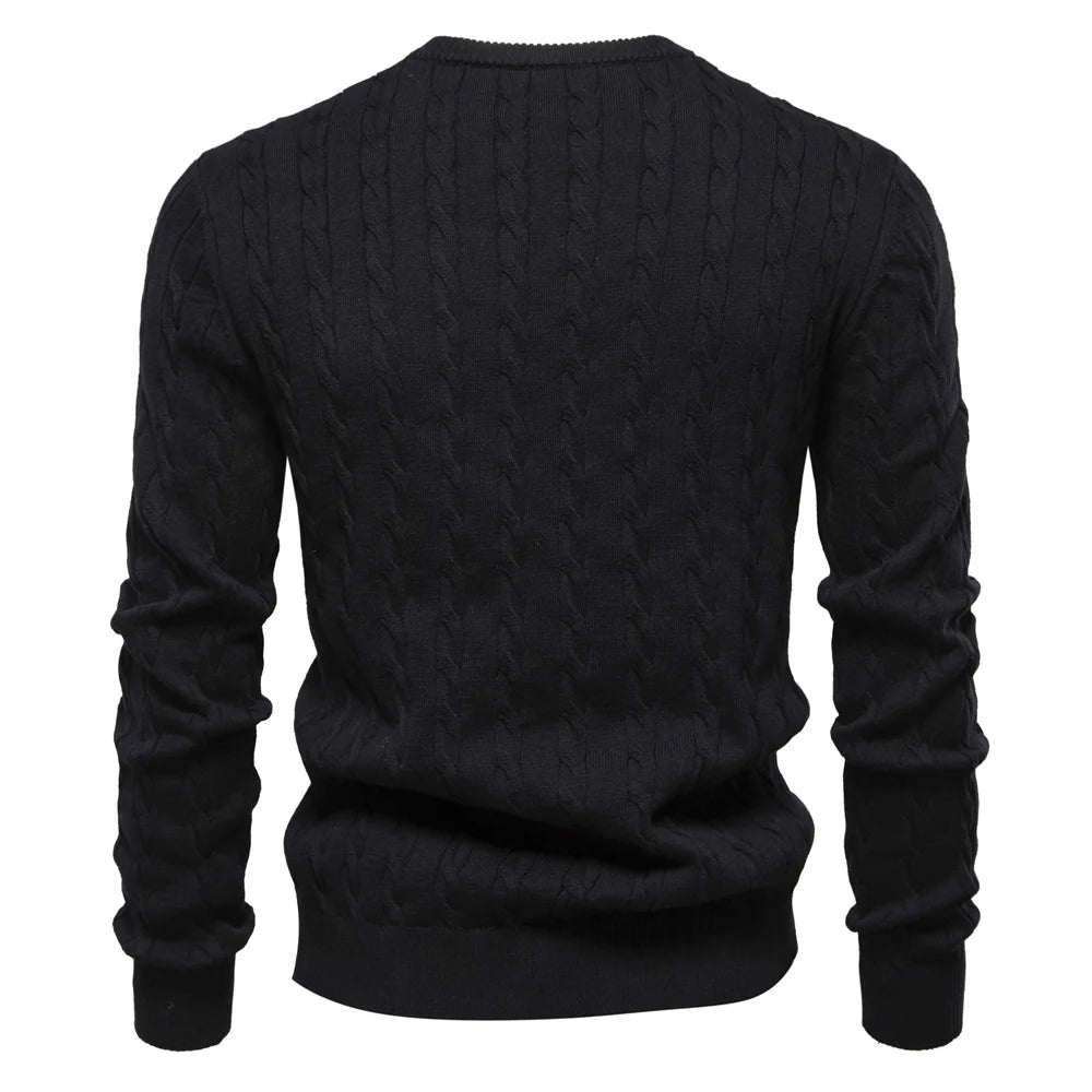 Strets & Hill Giraffe Knitted Sweater for Men, Cozy Style