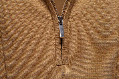 Slim Fit Zipper Polo Shirt