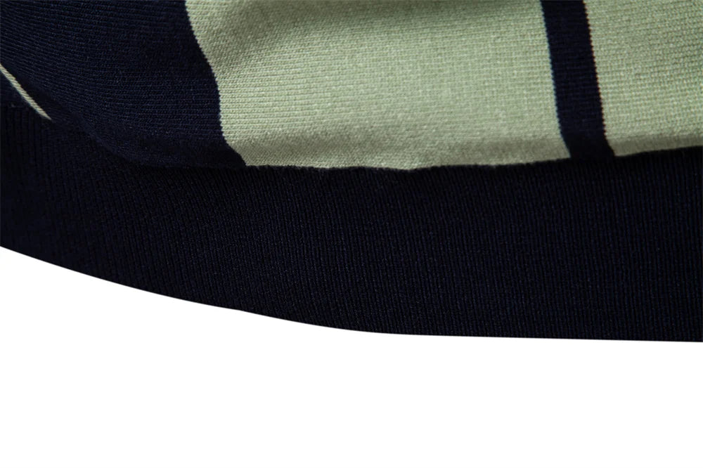 Classic Striped Mesh Polo Shirt