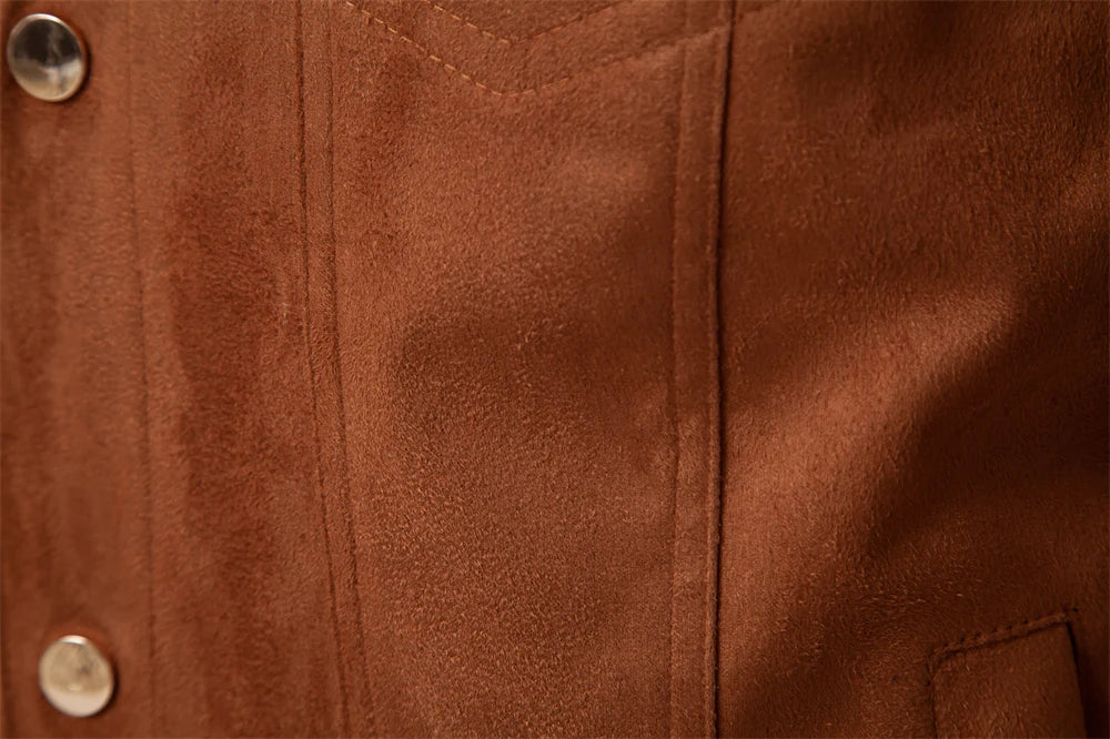 Strets & Hill Men's Suede Leather Jacket for Autumn Style