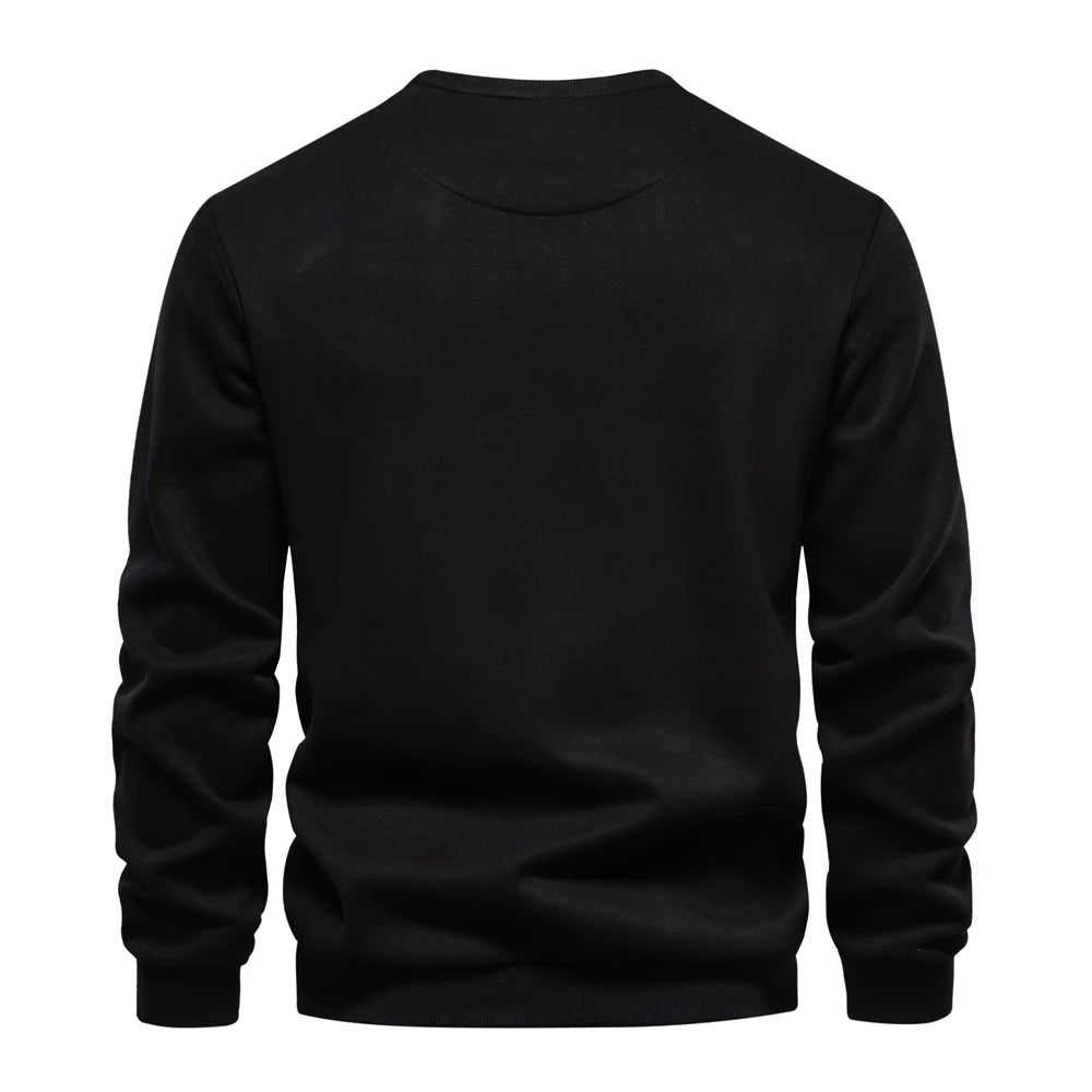 Strets & Hill Cotton Zip Pocket Sweatshirt for Men