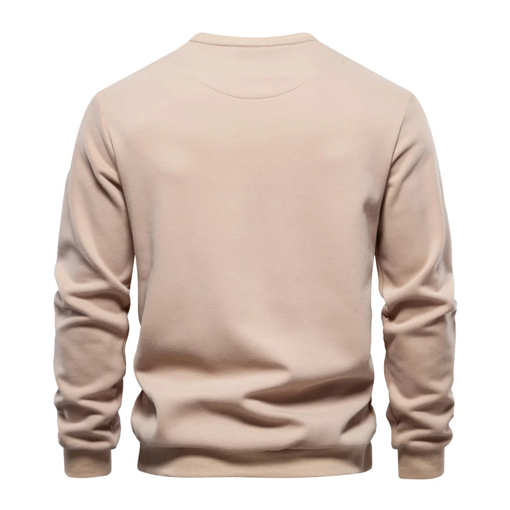 Strets & Hill Cotton Zip Pocket Sweatshirt for Men