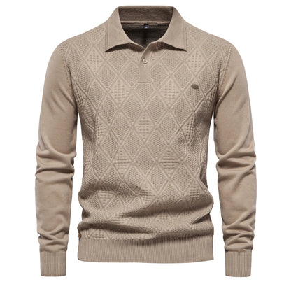 Strets & Hill Men’s Cotton Polo Sweater for Casual Elegance