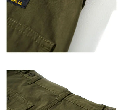 American Retro Army Green Overalls Casual Pants