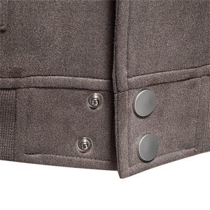 Strets & Hill Men's Suede Bomber Jacket for Casual Style