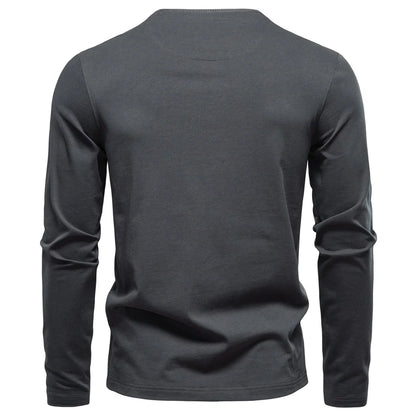 Thermal Long Sleeve Henley Collar Shirt
