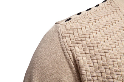 V-Neck Button-Up Cotton Cardigan