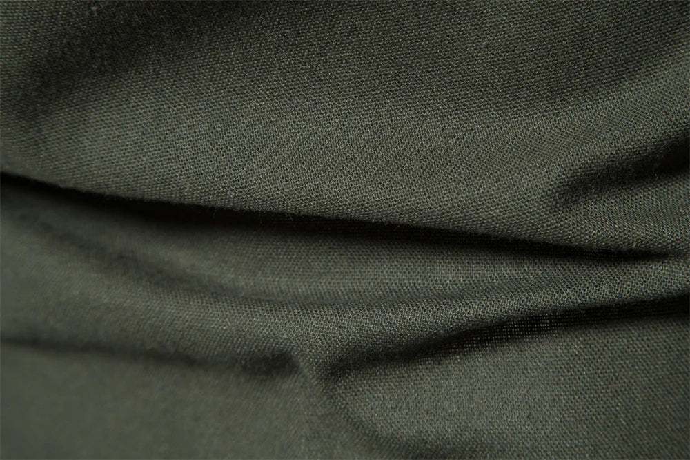 Strets & Hill Men's Cotton Long Sleeve Pocket Shirt, Solid Color