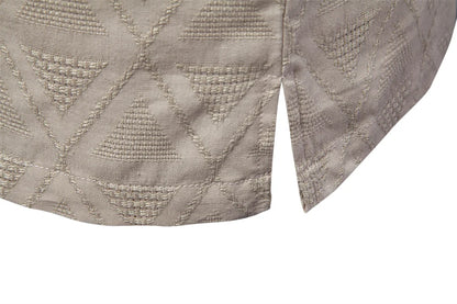 ストレッツ＆ヒル メンズ カジュアル コットン ジャカード サマーシャツ