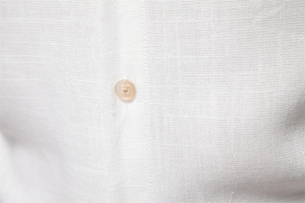 Strets & Hill Men's Casual Linen Long Sleeve Button-Down Shirt