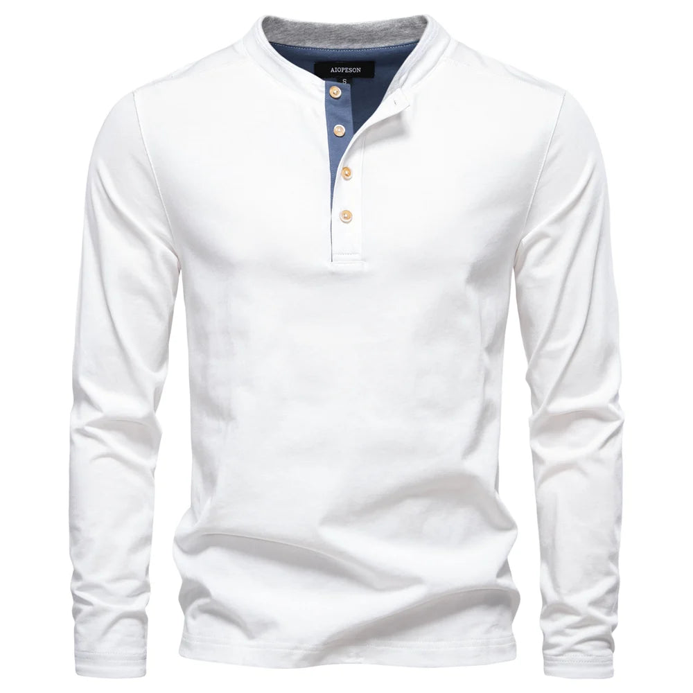 Thermal Long Sleeve Henley Collar Shirt