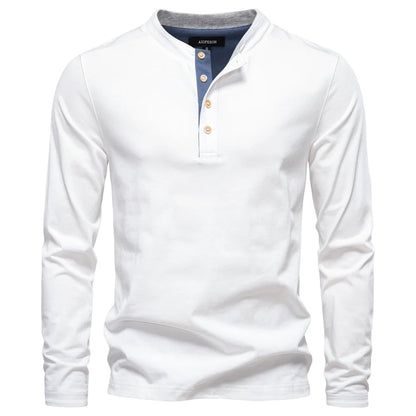 Thermal Long Sleeve Henley Collar Shirt