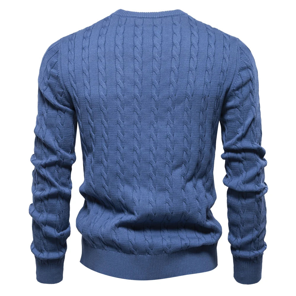 Strets & Hill Giraffe Knitted Sweater for Men, Cozy Style