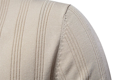 Strets & Hill Summer Ribbed Knit Polo Shirt for Men