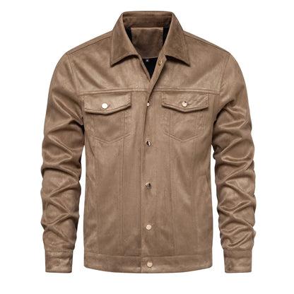 Strets & Hill Men's Suede Leather Jacket for Autumn Style