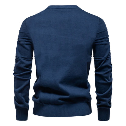 Strets & Hill Men's Knitted Crewneck Sweater for Warmth