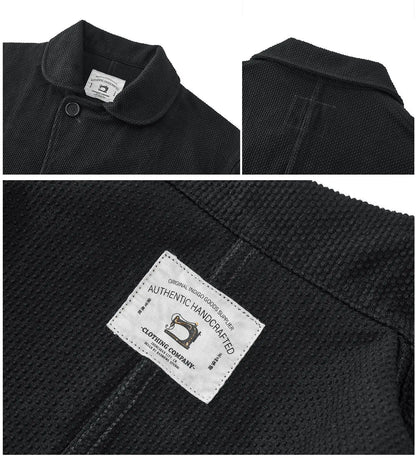 Autumn And Winter Plant Dyed Cotton Retro Ink-Dyed Suit Jacket