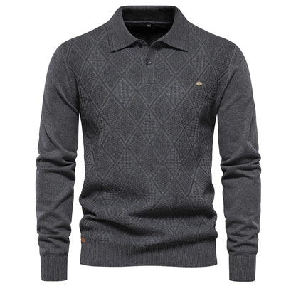 Strets & Hill Men’s Cotton Polo Sweater for Casual Elegance